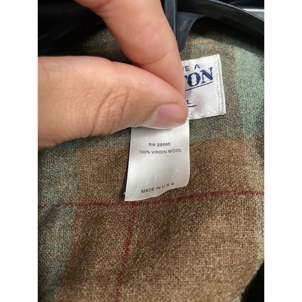 Pendleton Heritage Limited Edition Wool Shacket Shirt Jacket M Green Brown Plaid - Picture 4 of 10
